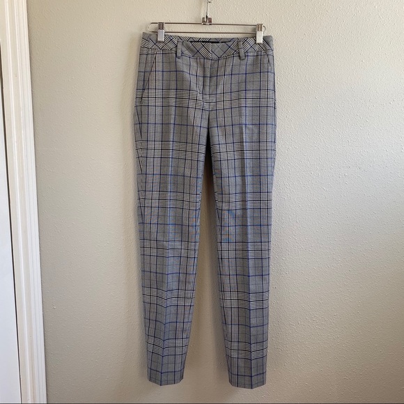 NWOT RW&CO Grey Plaid Slim Leg Ankle Pant - Picture 2 of 5